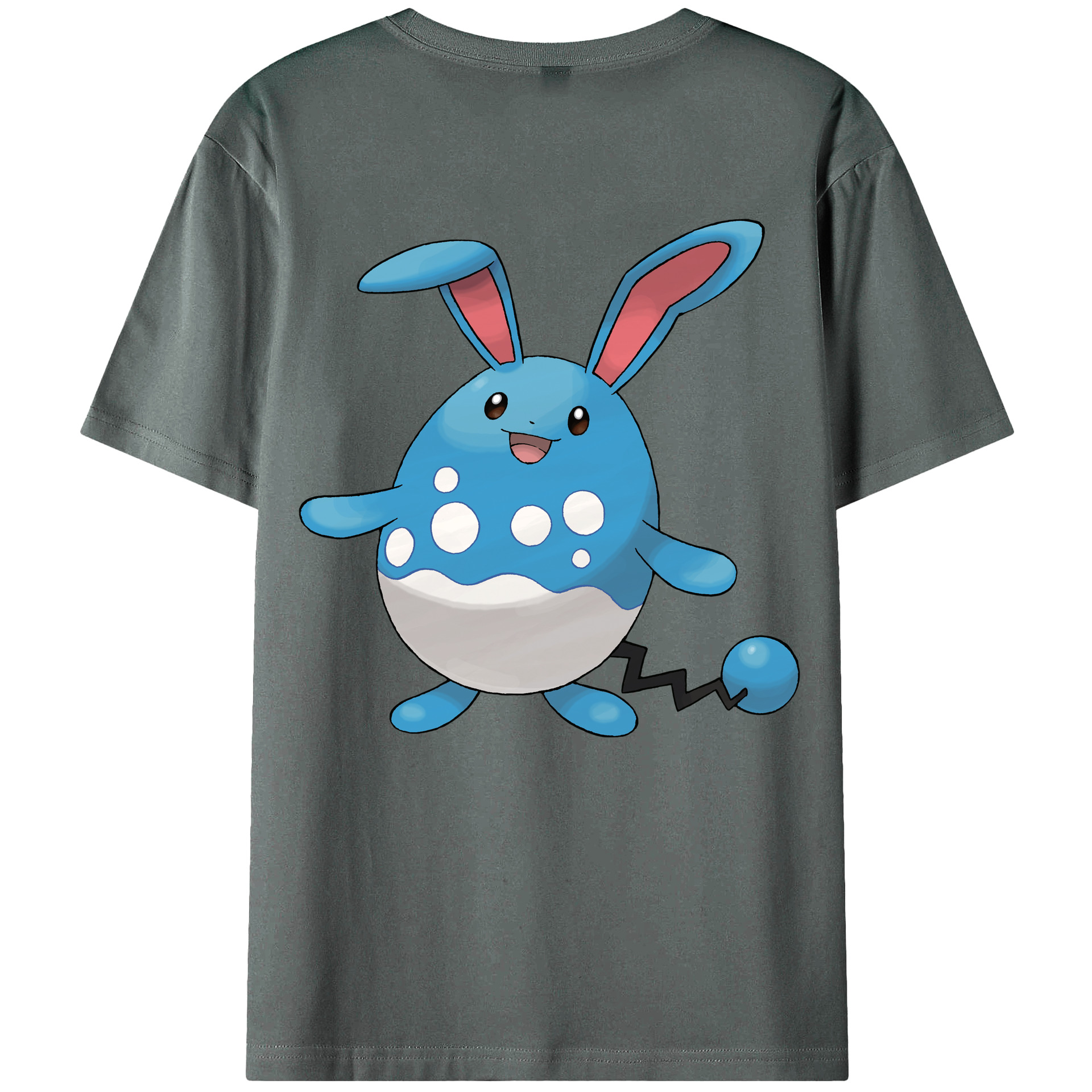 （画像用） ポケットモンスター Pokémon 綿100％ メンズ半袖Tシャツ（バックプリント） 通気性